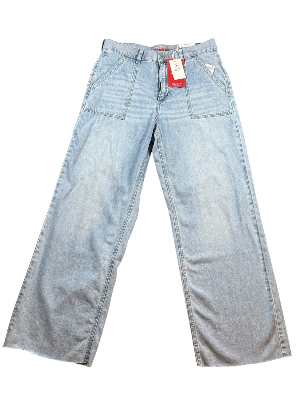 Lucky Brand Women’s Utility Pants Light Wash Denim Straight Leg Size 10/30 NWT